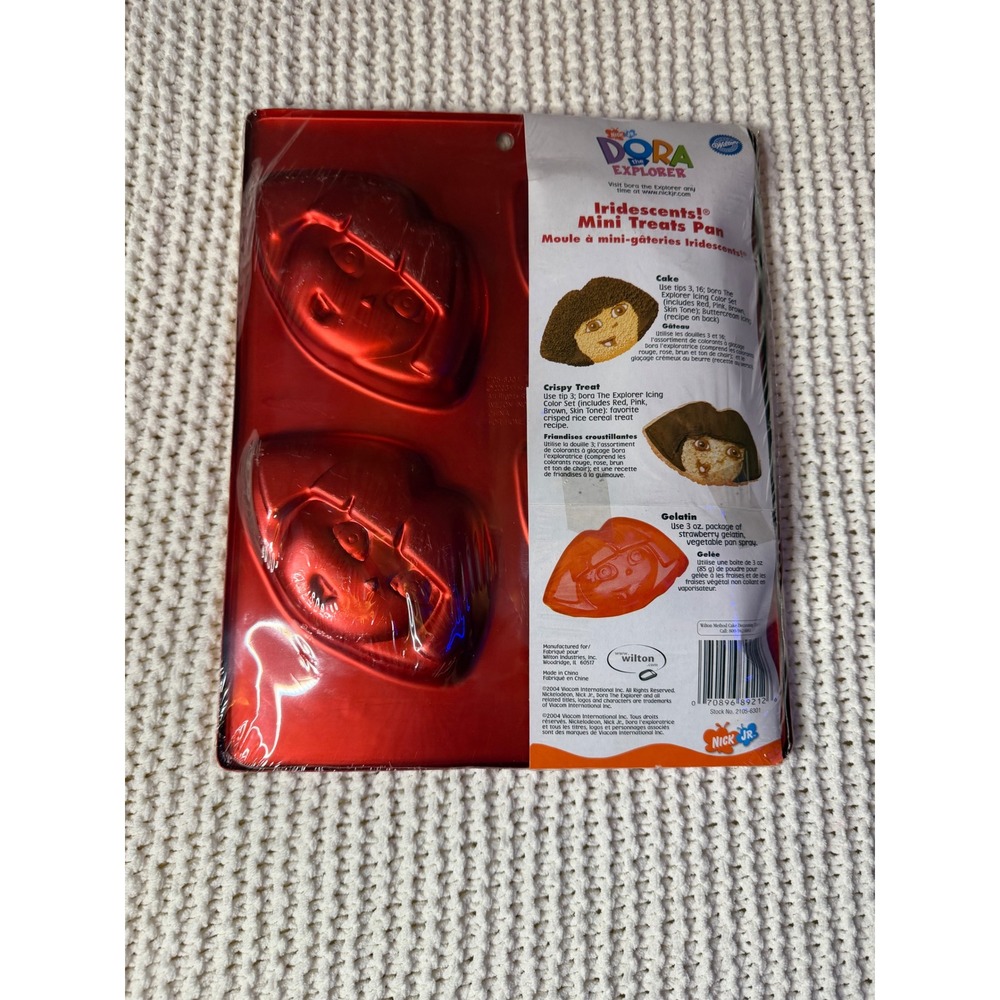 Wilton Dora the Explorer Iridescents Mini Treats Pan Red 2105-6301 Nick Jr New